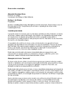 Áreas verdes e municípios